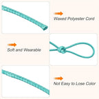 MECCANIXITY Waxed Cord 1mm Waxed Polyester Cord 175 Yard Wax String for Bracelet Making,Necklaces, Beading,Jewelry Making and DIY Crafts(Blue-Green)