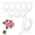 Phinus 9 Rolls Floral Tape, 1/2 Inch x 30 Yard Flower Tape, Green Floral Tape for Floral Crafts Supply, Bouquet Stem Wrapping, Wedding Bouquet (White)