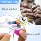 Lechchy 16 Pcs Sewing Machine Needle Threaders for Embroidery Floss, Cut-Off Thread Function, Gourd Shaped Simple Threader Tool for Hand Sewing, Sewing Crafting, with Clear Storage Box, 4 Colors