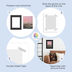 MBC Mat Board Center, 10 Pack 12x16 for 9x12 Black Picture Mats Frame Mattes, Bevel Cut, Acid Free, 4-ply Thickness