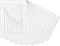 6x8 Mat for 8x10 Frame - Precut Mat Board Acid-Free White 6x8 Photo Matte Made to Fit a 8x10 Picture Frame, Premium Matboard for Family Photos, Show Kits, Art, Picture Framing, Pack of 100 Mats