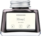 Hongdian Fountain Pen Bottled Ink Gray, 60ml Fountain Pen Ink Bottled for Writing and Calligraphy, Non Carbon