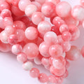 45pcs 8mm Natural Pink White Persian Jade Gemstone Beads Round Loose Spacer Beads for Jewelry Making DIY Bracelets Necklaces 15" (Pink Persian Jade, 8mm)