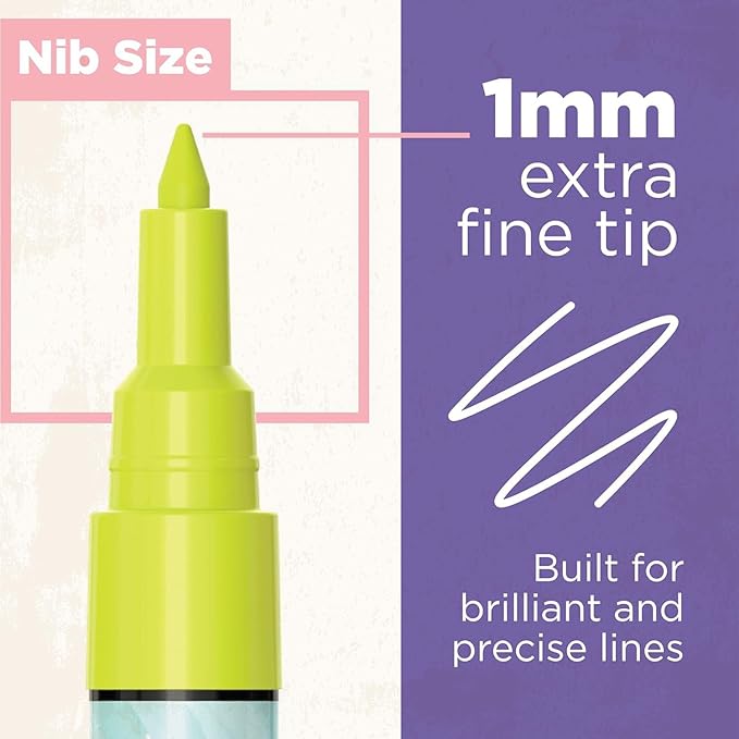 Extra Fine Tip Liquid Chalk Markers for Chalkboard (1mm, 20 Vintage Colors) - Dry Erase Marker Pens for Blackboard, Windows, Signs, Bistro - Thin Point, Erasable, Pastel Chalkboard Markers Pen