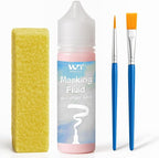 Masking Fluid for Watercolor Painting 60ml Red with a Paintbrush and Eraser - Art Masking Fluid Pen Watercolor Medium Art Supplies for Artists