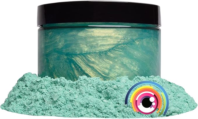 Eye Candy Premium Green Mica Powder Pigments | Multipurpose DIY Arts and Crafts Additive | Acrylic, Woodworking, Bath Bombs, Resin, Epoxy, Soap, Fishing Lures (Nebula Green)