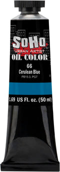 Soho Urban Artist Oil Paint - Cerulean Blue, 50 ml Tube - Best Valued Oil Colors for Painting, Excellent Pigment Load