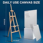 Stretched Canvases for Painting 12x16 Inch 7-Pack, 10 oz Triple Primed Acid-Free 100% Cotton Blank Canvas, Rectangular Canvas for Oil Paint Acrylics Pouring & Wet Art Media