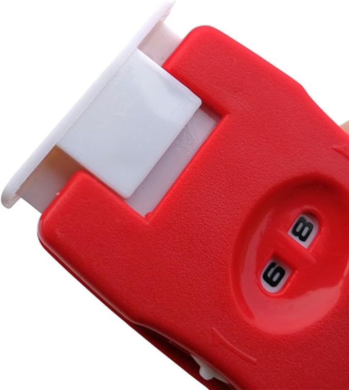 RUIAN Knitting Counter Stitch Needle Marking Tool Mini Crochet Stitch Counter Knitting Stitch Counter Plastic Knit Stitch Counter (2Pcs,Red)