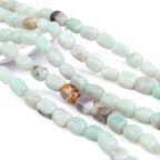 Natural Amazonite Cuboid Stone Loose Semi Gemstone Beads for Jewelry Making 8mmx12mm 38cm/Strand