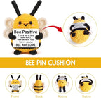 Bee Pin Cushion, Handmade Knitted Pincushions, Cute Pin Cushions Needle Holders for Sewing Quilting Accessory, DIY Crafts or Patchwork Decor