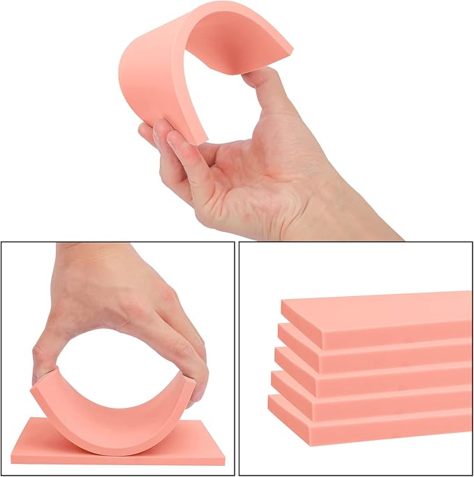 25 Pcs 4"x6" Rubber Carving Blocks, Linoleum Blocks, Stamp Carving Blocks for Printmaking, Linocut Artists, Crafts and More,(Pink) by KUKLIPJIM.