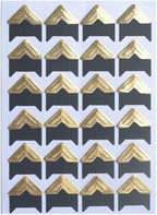 10 Sheet (240-pack) Photo Corners Self Adhesive Photo Foto Corner Stickers for Scrapbooking Personal Journal (Style2-10sheet Gold)