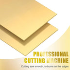 Tandefio 2 Pcs Brass Sheet 12" x 6", 14 Gauge(0.06") Thickness Brass Plates Metal Film Attached Brass Plates for DIY Handicrafts Jewelry Model Crafts Repairs Electrical