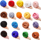 3.53oz Wool Roving Yarn, Wool Felting Supplies, Pure Wool, Chunky Yarn, Spinning Wool Roving for Needle Felting Wet Felting DIY Hand Spinning (Blue)