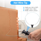 Foam Cutter Tool with Digital Voltage Controller, 100-240V /18W 4 in 1 Hot Foam Cutter Set with Marker Pen