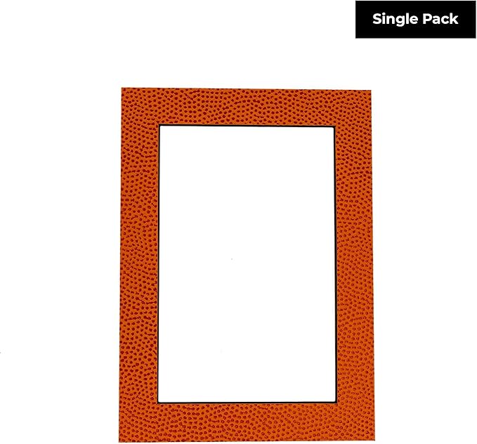 8x10 Mat Bevel Cut for 5x8 Photos - Acid Free Basketball Texture Precut Matboard - For Pictures, Photos, Framing - 4-ply Thickness