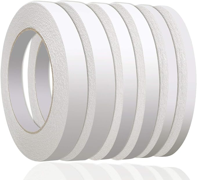 Aniann 236 Yards Double Sided Tape for Crafts, 6 Rolls Two Sided Tapes for Arts, Scrapbooking, Card Making, Gift Wrapping, DIY, Office & Home Supplies (1/4", 1/3", 1/2")