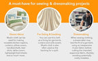 AK TRADING CO. Muslin Fabric/Textile Unbleached - Draping Fabric - Natural 10 Yards Medium Weight - 100% Cotton (63in. Wide), Natural Unbleached