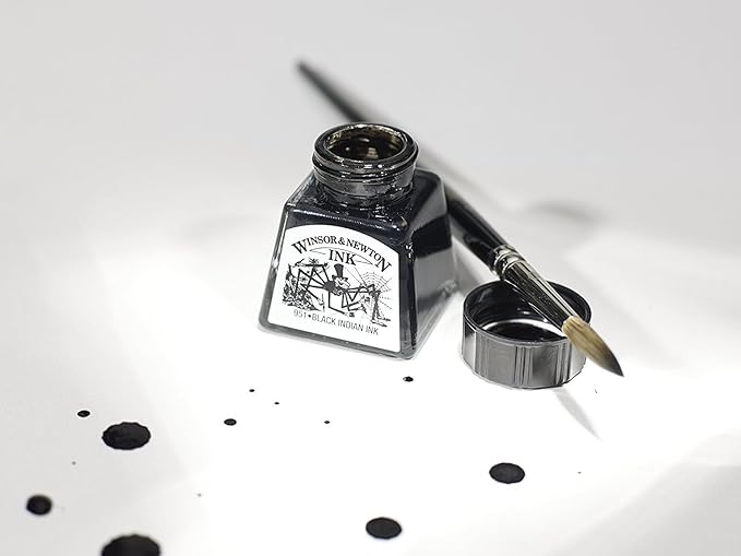 Winsor & Newton Drawing Ink, 30ml Bottle, Silver