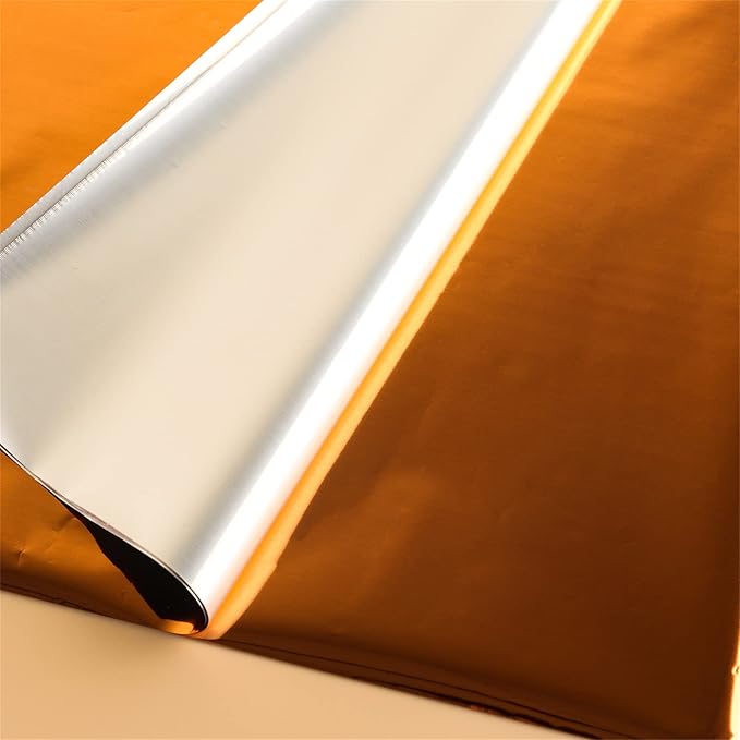 Briartw 20x29cm Hot Foil Paper 50 Sheets Pack Toner Reactive Foil Hot Stamping Foil Paper by Laser Printer and Laminator for Scrapbooking Craft Cardmaking DIY Album (Bronze, 50 Sheets)