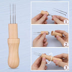 Mayboos Wool Felting Tool Kit - 3 Needles, Finger Protector for Home Craft Work
