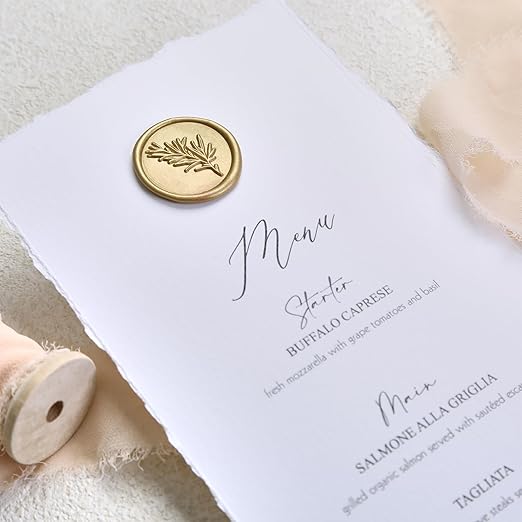 UNIQOOO Glue Gun Sealing Wax Sticks for Wax Seal Stamp - Prosecco Metallic Light Gold, Great for Wedding Invitation, Card Envelope, Snail Mail, Wine Package, Christmas Gift Ideas, Pack of 8