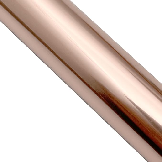 Foil for Laminator and Laser Printer, Foil for Toner, Basic Colors, Roll of 12.6 Inches x 32.8 Feet (Rose Gold)