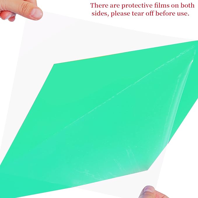 Lystaii 9pcs Lighting Gel Filter 11.8 x 11.8 Inches Gel Light Filter Color Correction Colored Overlays Transparent Color Filters Film Plastic Sheets for Film, Video, Photo, Stage Studio (Green)