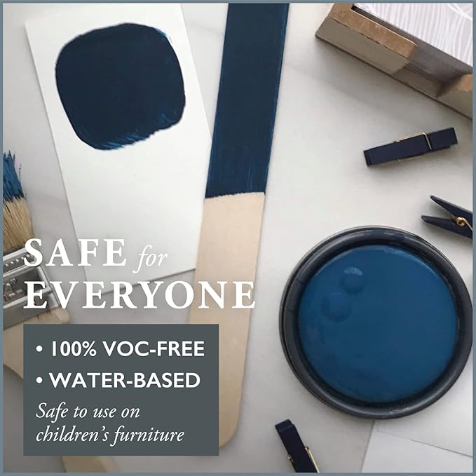AMY HOWARD AT HOME Chalk-Based One Step Paint for Furniture, Cabinetry, Decor, Finish, and More | No Stripping, Sanding, or Priming | Dark Base | 16 Ounce | Lady Singing Blues