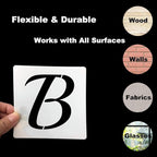 2 Inch Alphabet Letter Stencils for Painting - 70 Pack Letter and Number Stencil Templates with Signs for Painting on Wood, Reusable Cursive Letters Stencils for Chalkboard Wood Signs & Wall Art