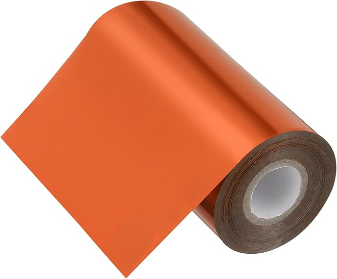 PATIKIL 5"x400Ft Hot Stamping Foil Paper, Heat Transfer Hot Stamping Paper Foil Roll for Leather DIY Logo Decor Craft Gift Package Scrapbook Card, Bronze