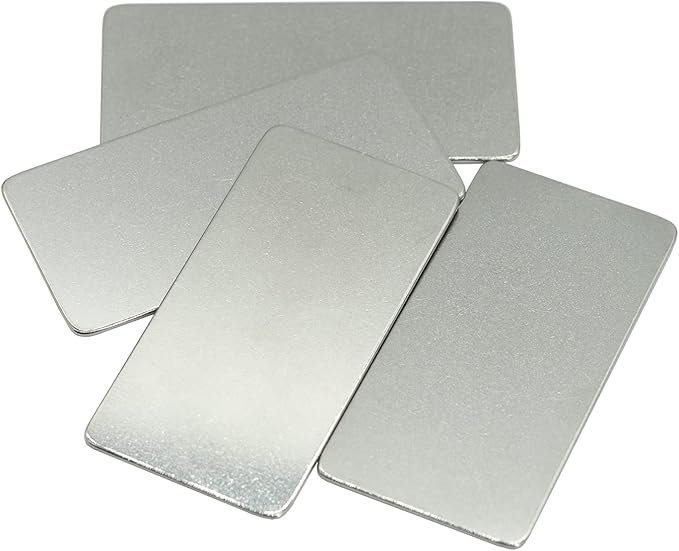 StayMax Stainless Steel Engraving Blank Tags Rectangle Stamping Blanks Blank Metal Plate 25 Pack 1x2Inch