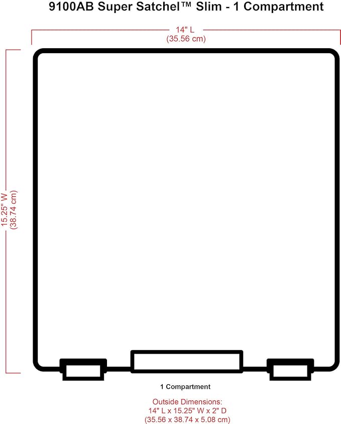 ArtBin 9100AB Super Satchel Slim 1 Open Compartment, Art & Craft Organizer, [1] Plastic Storage Case, Clear