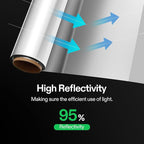VIVOSUN Highly Reflective Mylar Film Roll 4FT x 100FT for Outdoor Grow Room Indoor Decoration Aluminum Paint Coated 2 Mil Silver