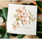 Lapoo Metal Cutting Die for Scrapbooking, 3D Backgrounds Frame New Cutting Dies DIY Album Card Making Decor Paper Craft Metal Die Cuts Party Wedding Decorations (Flower Branches 4.7 x 4.1 in)
