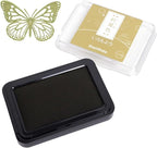 IROMOYO Stamp PAD, Traditional Japanese Ink Colour, Oil-Based Ink pad - OCHER Green