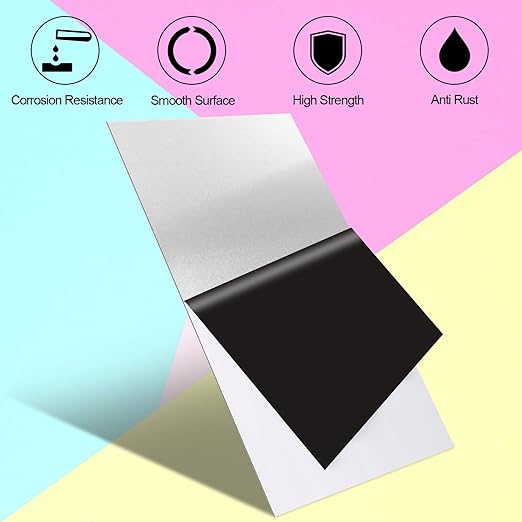 430 Stainless Steel Sheet Metal 10" x 17" x 1/32" Inch Metal Plates for Magnetic Mount Board Wall 20GA(0.80MM) 430 Stainless Steel Shim Stock Plates Metal Sheets for Crafting, Kitchen DIY, Office