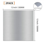 2Pack 6061 T651 Aluminum Sheet Metal 12 x 12 x 1/32 Inch Flat Plain Aluminum Plate Covered with Protective Film, Rectangle Aluminum Metal Plate for Crafting, DIY, Industrial, 0.8mm Thick