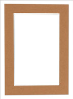 Pack of Ten 8.5x11 Mats Bevel Cut for 7x9 Photos - Acid Free Aged Oak Brown Precut Matboards for Pictures, Photos, Framing - 4-ply Thickness