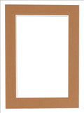 6x8 Mat for 8x10 Frame - Precut Mat Board Acid-Free Show Kit with Backing Board, and Clear Bags Brown 6x8 Photo Matte Made to Fit a 8x10 Picture Frame Matboard for Framing, Pack of 1 Mat