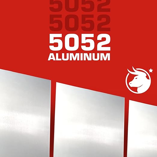 Metoro 2 Pack .250 x 12 x 6 Aluminum Sheet Plate - Grade 5052 | Durable & Versatile Metal for DIY, Industrial, Signage, Prototyping | Corrosion-Resistant, Weldable, and Strong (2, 1/4" x 12" x 6")
