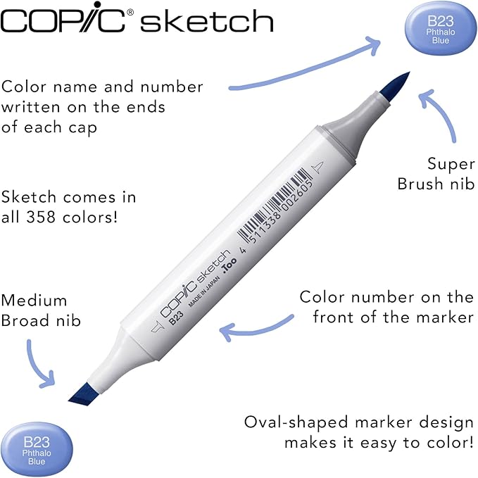 Copic Marker Sketch Color Fusion Markers, CSCF 3, 3-Pack, Red