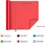HTV Iron on Vinyl 12Inch by 25ft Roll Heat Transfer Vinyl for T-Shirt HTV Vinyl Rolls for All Cutter Machine - Easy to Cut & Weed for Heat Transfer Design (25ft, Red)