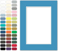 Poster Master Bay Blue Matboard – 4-Ply Acid-Free Picture Mat Board with 45° Beveled Cut, Made in USA, Custom Cut to Any Size, 1/16" Thickness for Framing & Displays