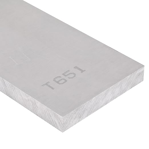6061-T651 Aluminum Sheet 6 x 12 x 1Inch (25.4MM) Flat Plain Thickened Aluminum Plate with Protective Film, Industrial Grade