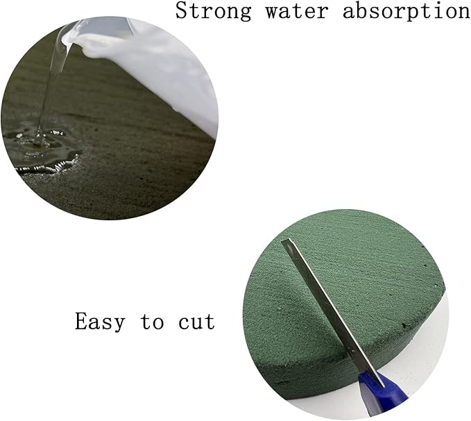 5 Pcs Floral Foam, MYYZMY 4.7 Inch Dry Wet Floral Foam Bricks Round for Artificial Flowers