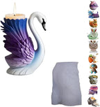 Animal Resin Molds Silicone 3D Cute Swan Epoxy Resin Plaster Candle Holder Wax Molds for Candle Making, Art Crafts DIY Unique Display Home Decor