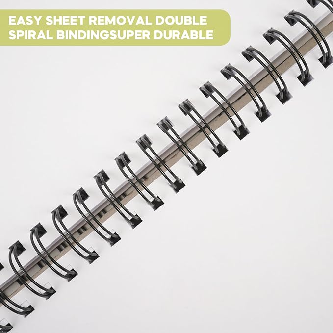 CONDA 9 x 12 Inch Sketchbook, Top Spiral Bound Sketch Pad, 100 Sheets (60 lb/90 GSM), Durable Acid-Free Sketch Paper, Drawing and Sketching Paper for Kids Adult Beginners