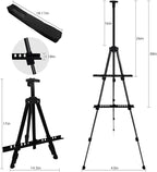 Art Easel Stand for Displaying - 66 Inch Height Adjustable Aluminum Metal Easels for Wedding Sign Display and Drawing & Outdoor and Portable for Adults - Sturdy and Painting,2-Pack.